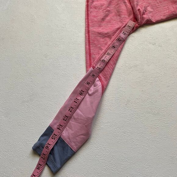 Nike Dri-Fit Pink Gray Colorblock Leggings Kids 5–6Y Athletic Activewear - Picture 8 of 9